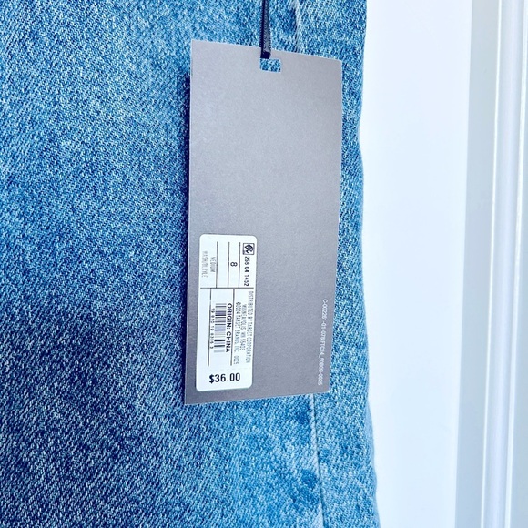 Future Collective Women's Flared Denim Midi Skirt Medium Wash Size 8 - Picture 7 of 7